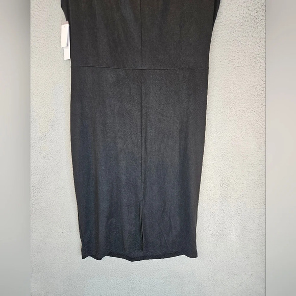 Nordstrom Rack Womens Black Midi Dress Sz XL Modal Blend Side Tie Knot So Soft - Picture 11 of 12